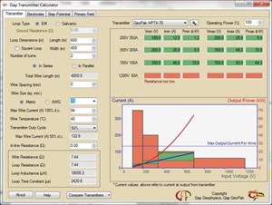 GapTxCalc Main Screen